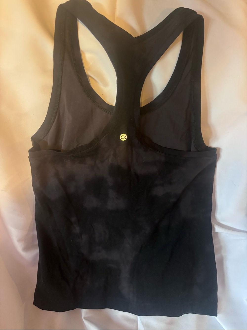 CRZ YOGA Black and Gray Racerback Tank Top with Small Logo